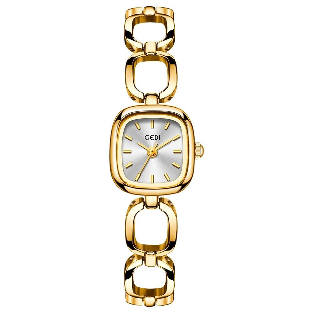 Sporty Square Chain Watch for Women - Quartz Movement, Water - Resistant - Aruary Studio ｜ Artisanal Jewelry