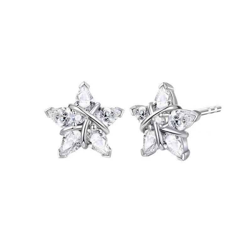 Star Zircon Necklace | 925 Sterling Silver - Aruary Studio ｜ Artisanal Jewelry