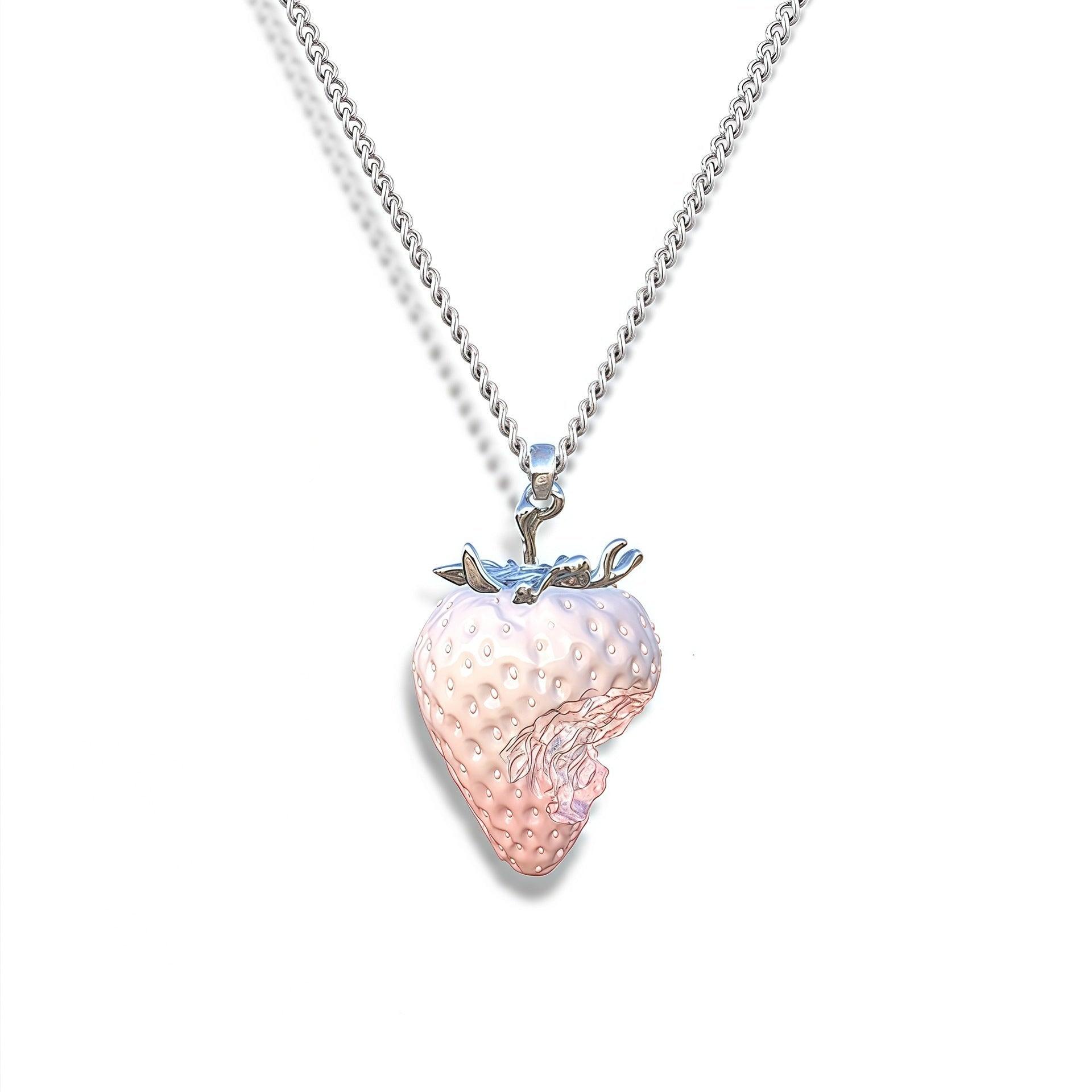 Sweet Y2K Realistic Strawberry Resin Jewelry (Necklace/Earrings/Ring) - Aruary Studio ｜ Artisanal Jewelry