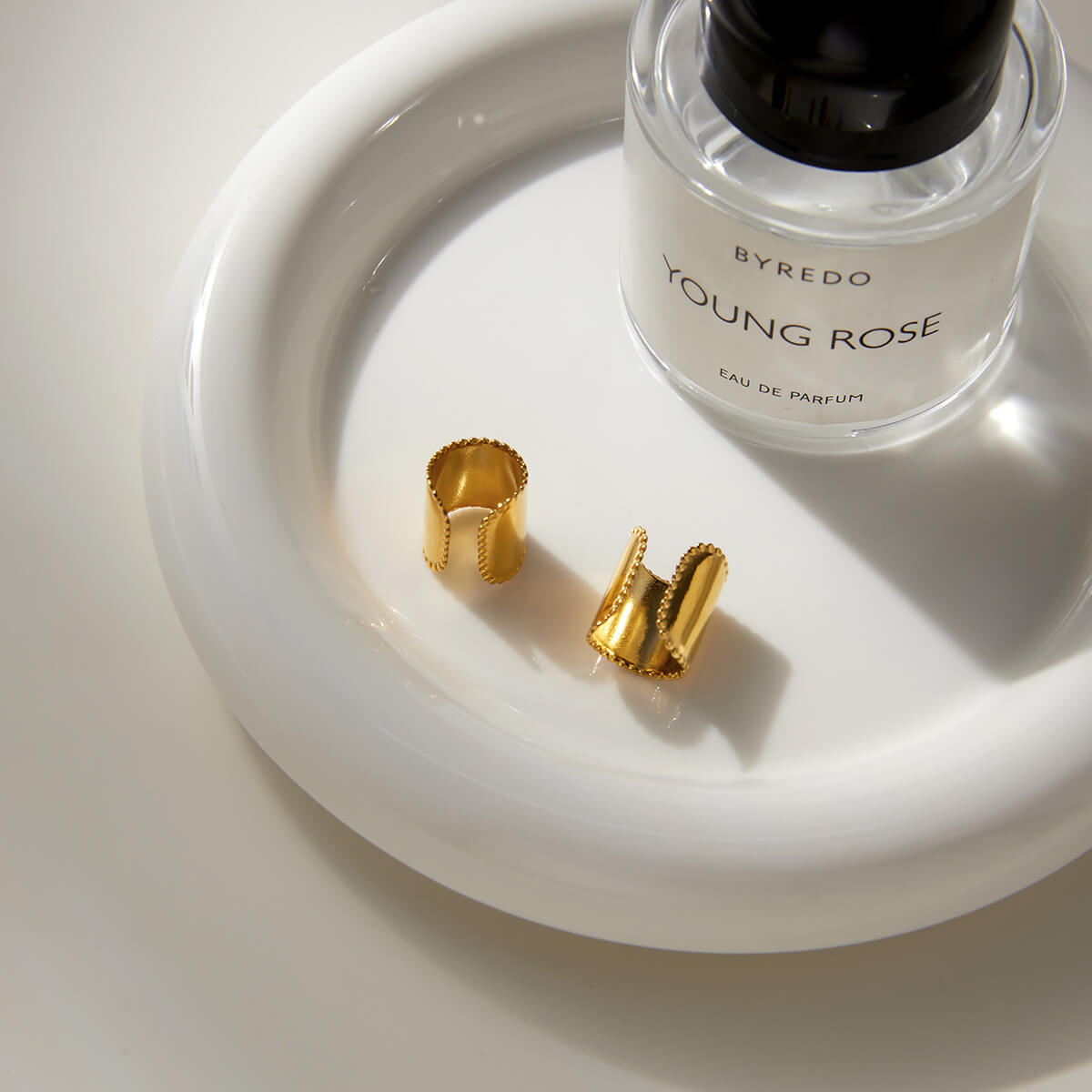 Teardrop Zircon Earring & Cuff Set | 18K Gold - Plated Titanium Steel + 5A Zircon - Aruary Studio ｜ Artisanal Jewelry