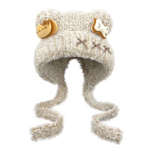 Teddy bear plush hat | Polyester Fleece - Aruary Studio ｜ Artisanal Jewelry
