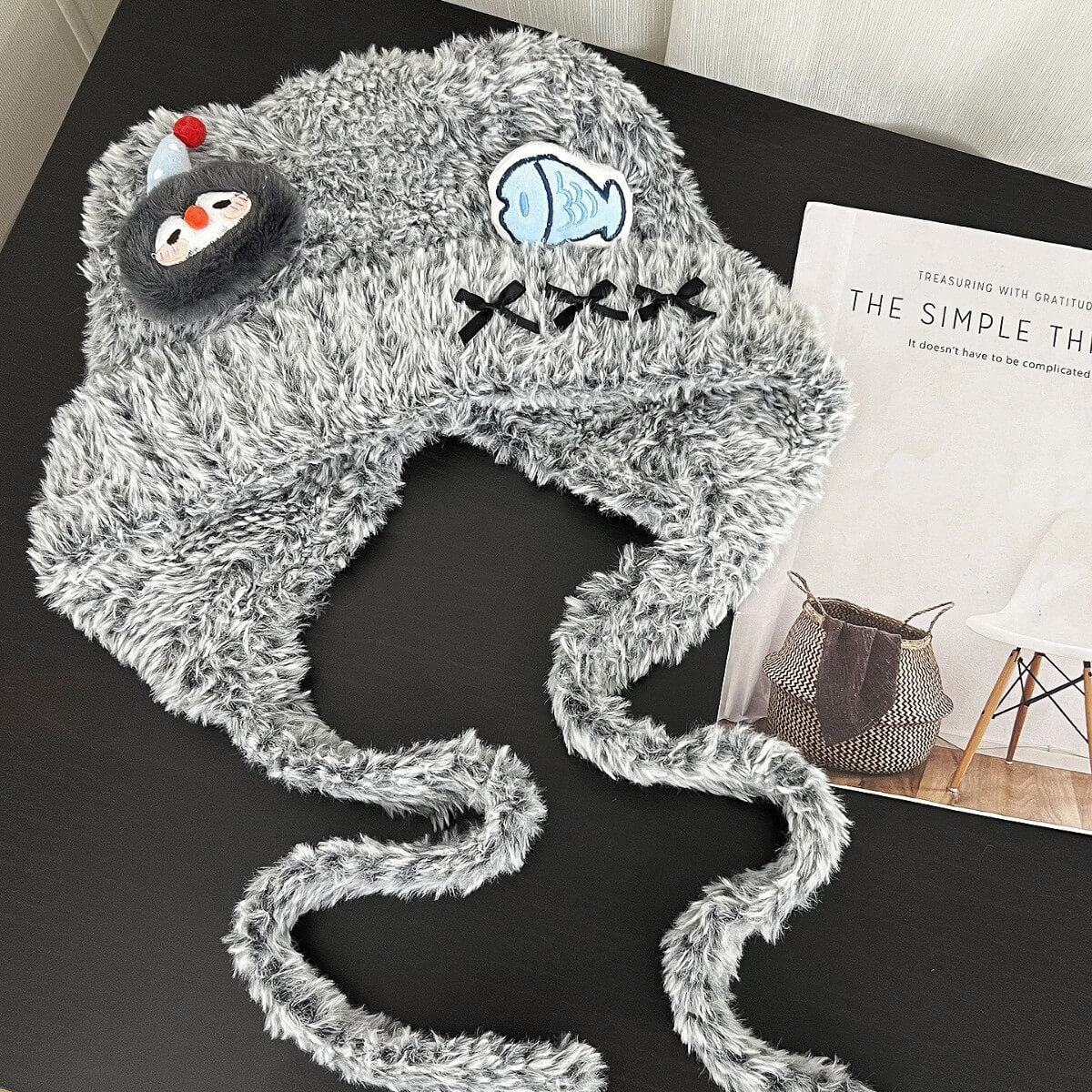 Teddy bear plush hat | Polyester Fleece - Aruary Studio ｜ Artisanal Jewelry