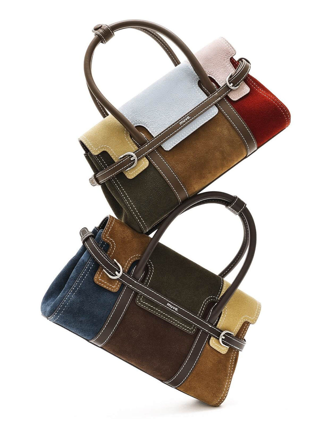 The "Aura" Suede Patchwork Satchel — Spring Edition - Aruary Studio ｜ Artisanal Jewelry