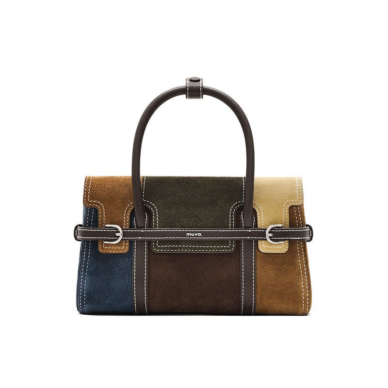 The "Aura" Suede Patchwork Satchel — Spring Edition - Aruary Studio ｜ Artisanal Jewelry