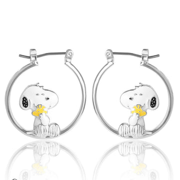 Titanium Steel Snoopy Hoop Earrings - Aruary Studio ｜ Artisanal Jewelry