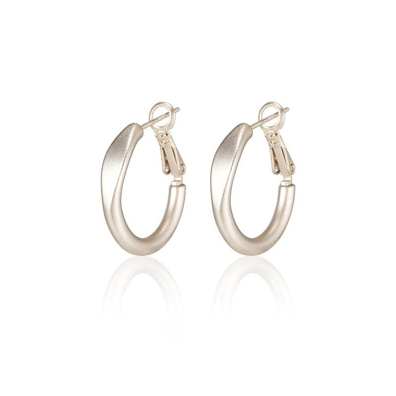 Twisted Titanium Steel Minimalist Hoop Earrings - Lightweight Hypoallergenic Everyday Gold Hoops for Stacking - Aruary Studio ｜ Artisanal Jewelry