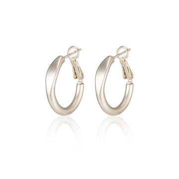 Twisted Titanium Steel Minimalist Hoop Earrings - Lightweight Hypoallergenic Everyday Gold Hoops for Stacking - Aruary Studio ｜ Artisanal Jewelry