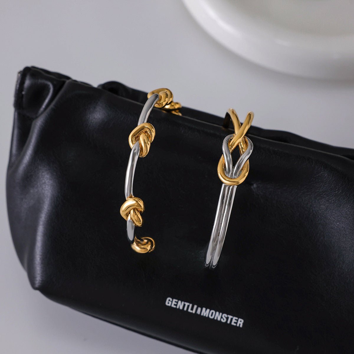 Two - Tone Knot Bracelet - Adjustable Stackable Durable Gold & Silver Thread Wrap Bracelet for Everyday Wear - Aruary Studio ｜ Artisanal Jewelry