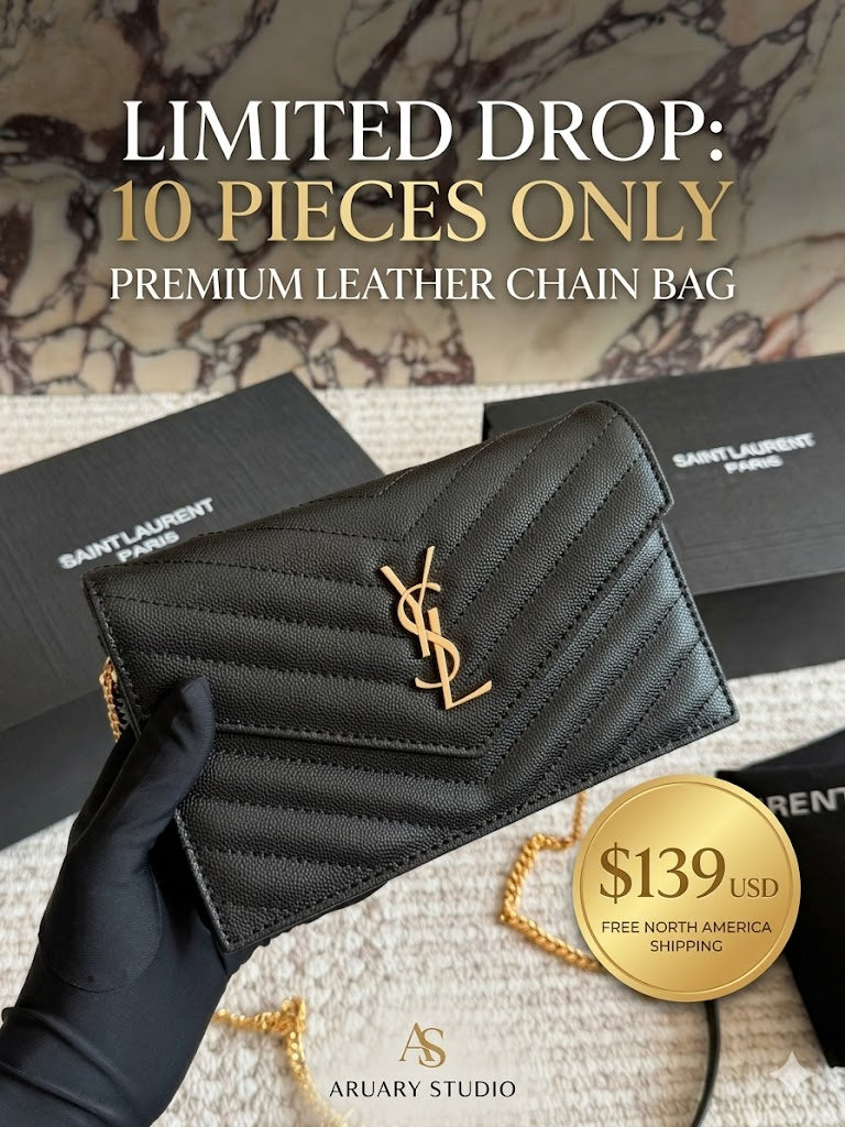 Timeless Elegance: The Pebbled Leather Envelope Chain Bag