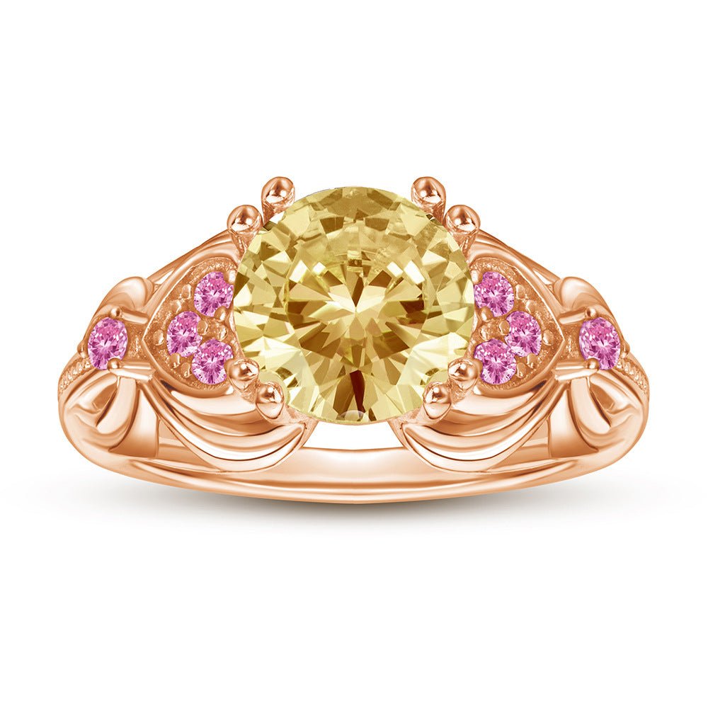 Vintage Floral Gemstone Ring | S925 Sterling Silver + 5A Zircon - Timeless Elegance with Colorful Sparkle - Aruary Studio ｜ Artisanal Jewelry