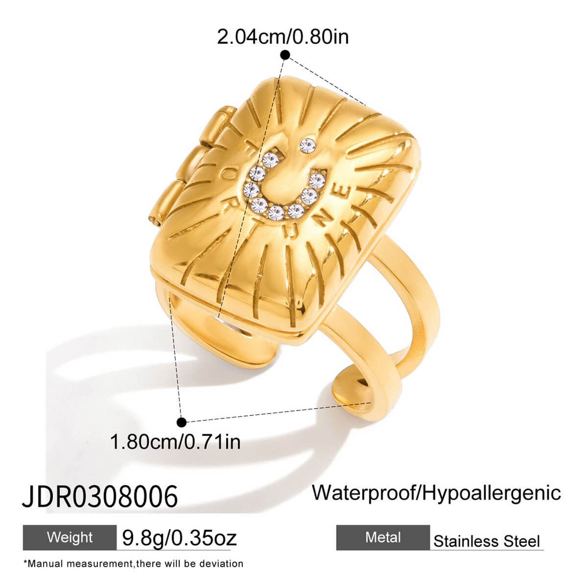 Vintage - Inspired Celestial Secret Locket Ring - Aruary Studio ｜ Artisanal Jewelry