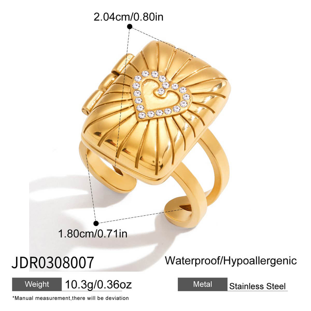 Vintage - Inspired Celestial Secret Locket Ring - Aruary Studio ｜ Artisanal Jewelry