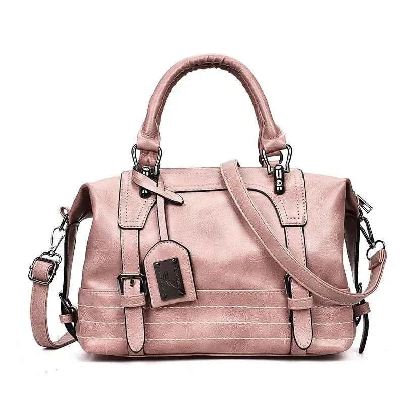 Vintage Waxed Suede Boston Bag