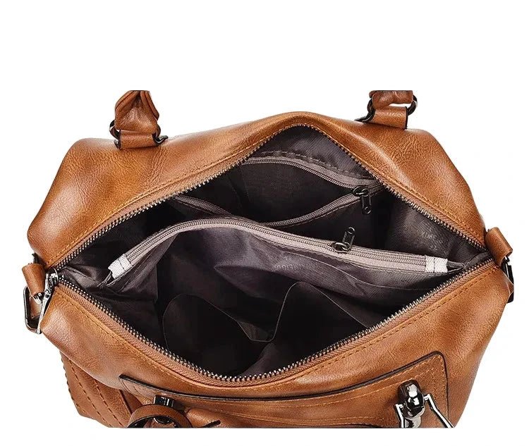 Vintage Waxed Suede Boston Bag - Aruary Studio ｜ Artisanal Jewelry