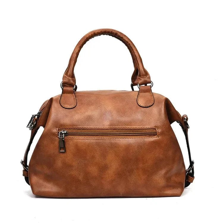 Vintage Waxed Suede Boston Bag - Aruary Studio ｜ Artisanal Jewelry