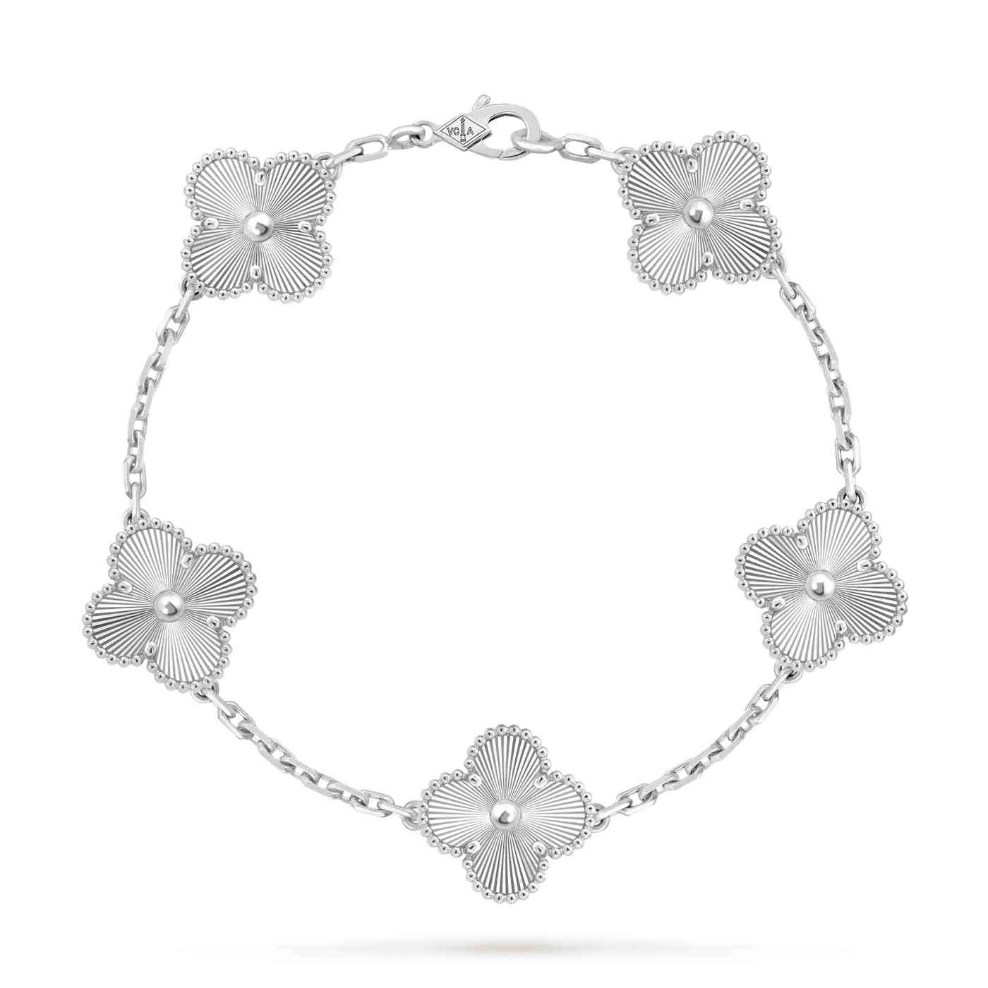 Gold Plated Clover Bracelet - 925 Sterling Silver Adjustable Lucky Charm Jewelry with Secure Clasp Aruary Studio ｜ Artisanal Jewelry